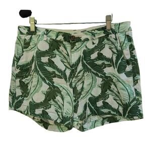 Old Navy Green Leaf Print Women's Shorts